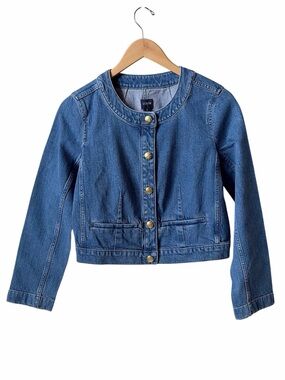 NEW J . Crew denim crop Louisa jean jacket size 2